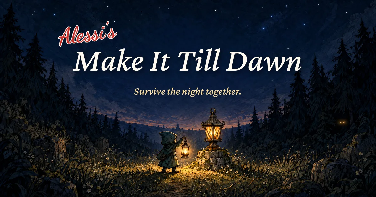 Make It Till Dawn cover: a lantern glows in a starry forest